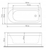 Акриловая прямоугольная ванна Pluto 150x71 см. - Интернет магазин сантехники Екатеринбург Sannet66.Ru / Саннэт