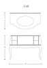 Ypsilon. ZAR. Мебель для ванной комнаты в ретро стиле, цвет шпона – состаренная вишня, 122 см - Интернет магазин сантехники Екатеринбург Sannet66.Ru / Саннэт