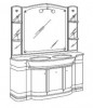 Комплект мебели для ванной комнаты на две персоны в классическом стиле  Eurodesign Hilton NEW Композиция № 6, цвет Bianco Lucido, фурнитура хром или золото, без мраморной столешницы, с 2 раковинами, 172 см. - Интернет магазин сантехники Екатеринбург Sannet66.Ru / Саннэт