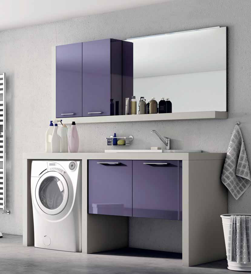 Мебель для ванной комнаты Arbi с вариантом установки стиральной машины