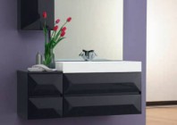 Мебельный гарнитур для ванной комнаты отделка черн