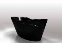 Ванна, черная с рисунокм, Gruppo Tresse, Италия